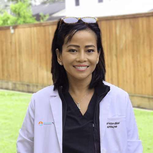 Meet Mariezen Bibal, FNP, a dedicated provider at Silverlake Pediatrics by Roots Health. Committed to providing compassionate, high-quality pediatric care to the families of Pearland, Texas. Whether it’s a wellness check or specialized care, Mariezen is here to help your little ones thrive! #PearlandTX #Pediatrics #RootsHealth #NursePractitioner Nurse Practitioner Mariezen Bibal providing pediatric primary care services in Pearland, TX at Silverlake Pediatrics.